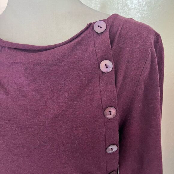 Tyler Boe Women's Side Buttoned Long Sleeve Mini Dress Red Medium - Picture 7 of 7